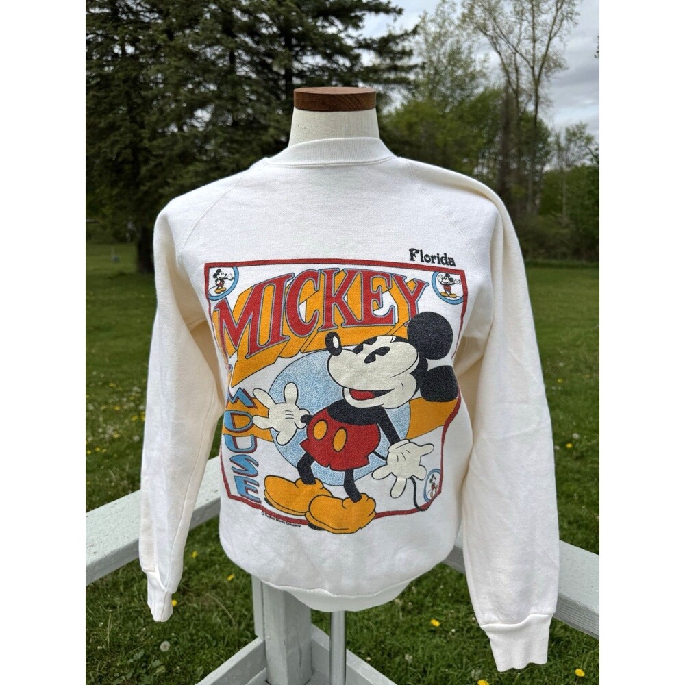 Vintage 80s Disney World Florida Mickey Mouse Sherry Crewneck Sweatshirt Med
